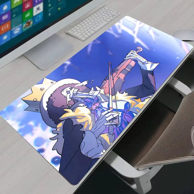 XXL Gaming Mouse Pad HD Non Slip Keyboard And Mouse Mat For LOL One Piece Brook Design PC Desk Pad