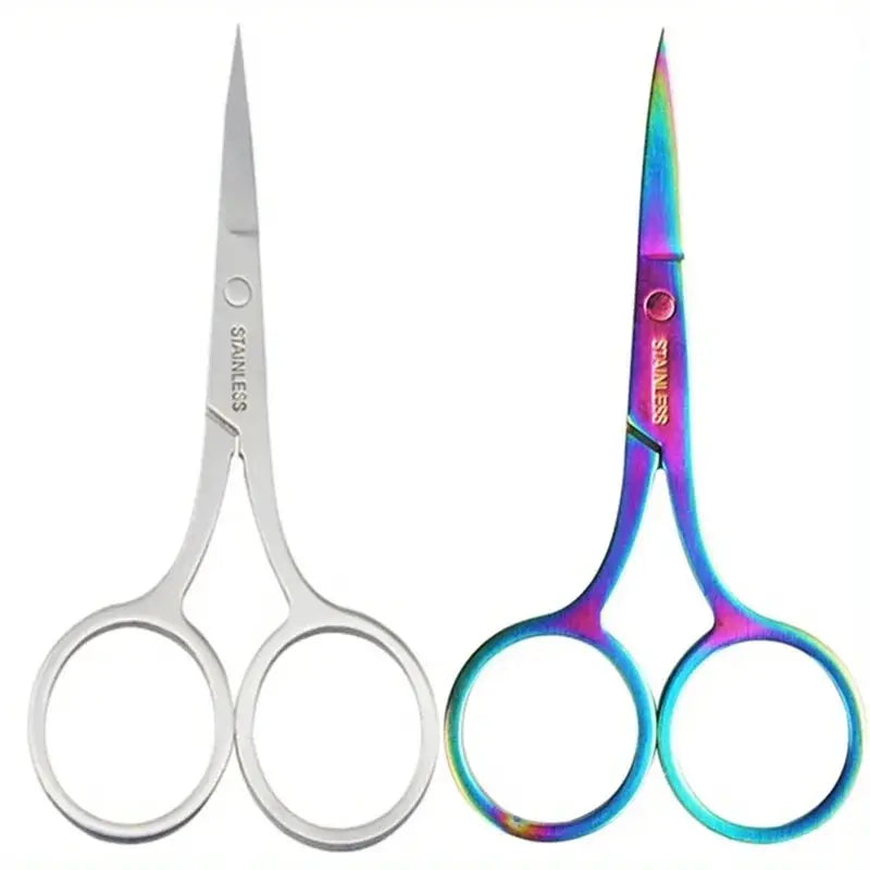 GlamPro Multi Function Nail Art Scissors For Brows Lashes And Nails Precision Stainless Steel Grooming Shears