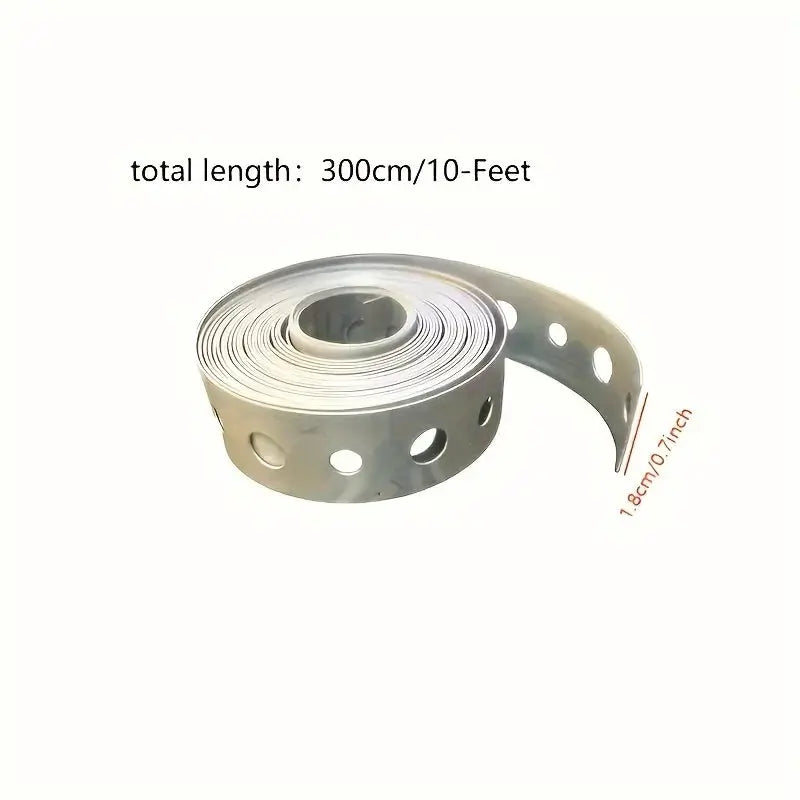 Galvanized Steel Tape Roll With Prepunched Multislot Design For Pipe Support And Sheet Metal Work
