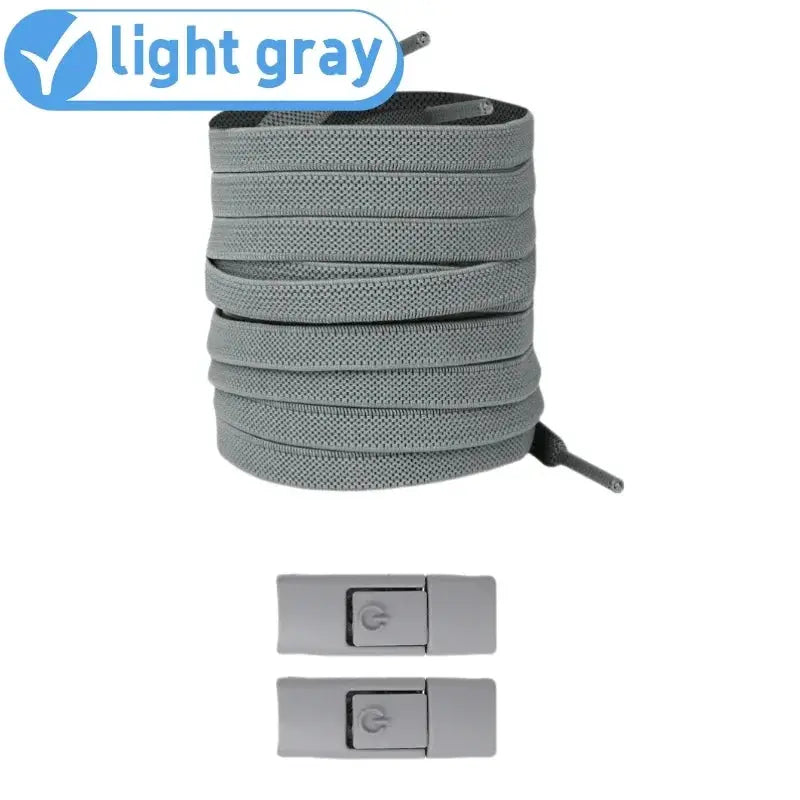Elastic No Tie Shoelaces Press Lock For Sneakers 8mm Widened Flat Laces For Kids And Adults