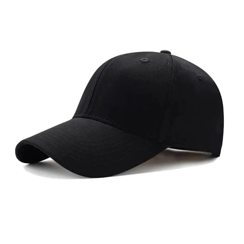 Unisex Simple Black Baseball Cap Adjustable Cotton Hat Solid Color Casual Hip Hop Dad Hat For Men Women