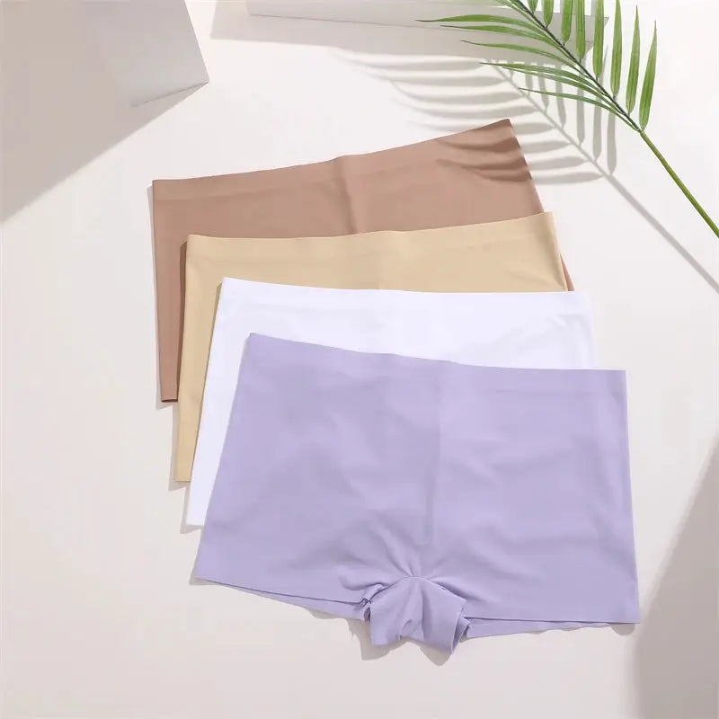 Simples Market women's seamless panties set, 5-pack in lavender white beige pale yellow and taupe