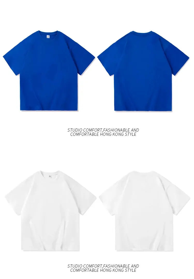 Oversized Summer Short Sleeve Men's T Shirt New Fashion Solid Loose O-Neck T Shirts Mens Cotton Hip Hop Streetwear Top Tees 5XL