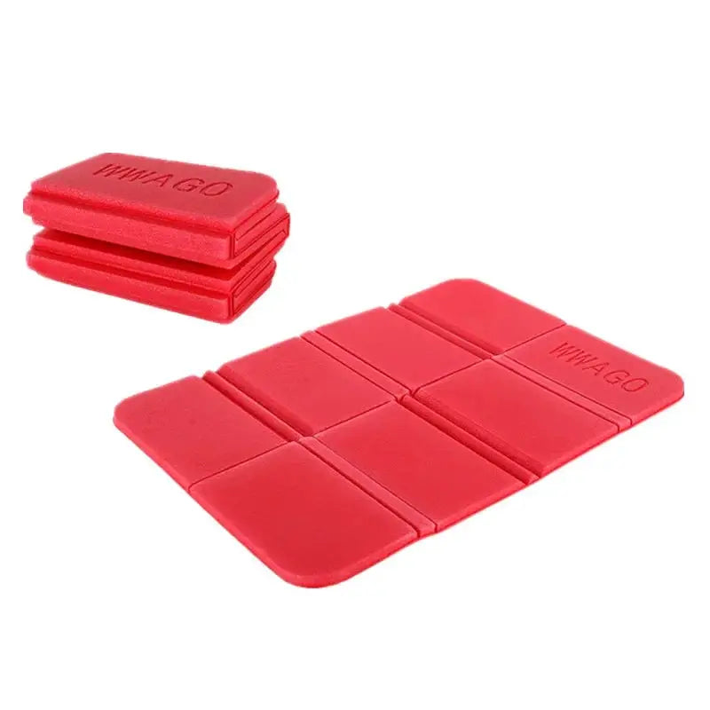 Simples Market foldable XPE foam outdoor mat; red moistureproof picnic and camping seat cushion