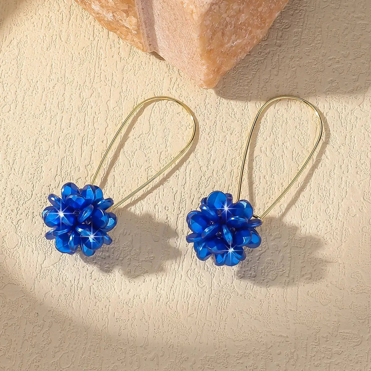 Two Piece Womens Fashion Trend DIY Pearl Petal Ball Drop Earrings Zinc Alloy Party Banquet Travel Holiday Gifts