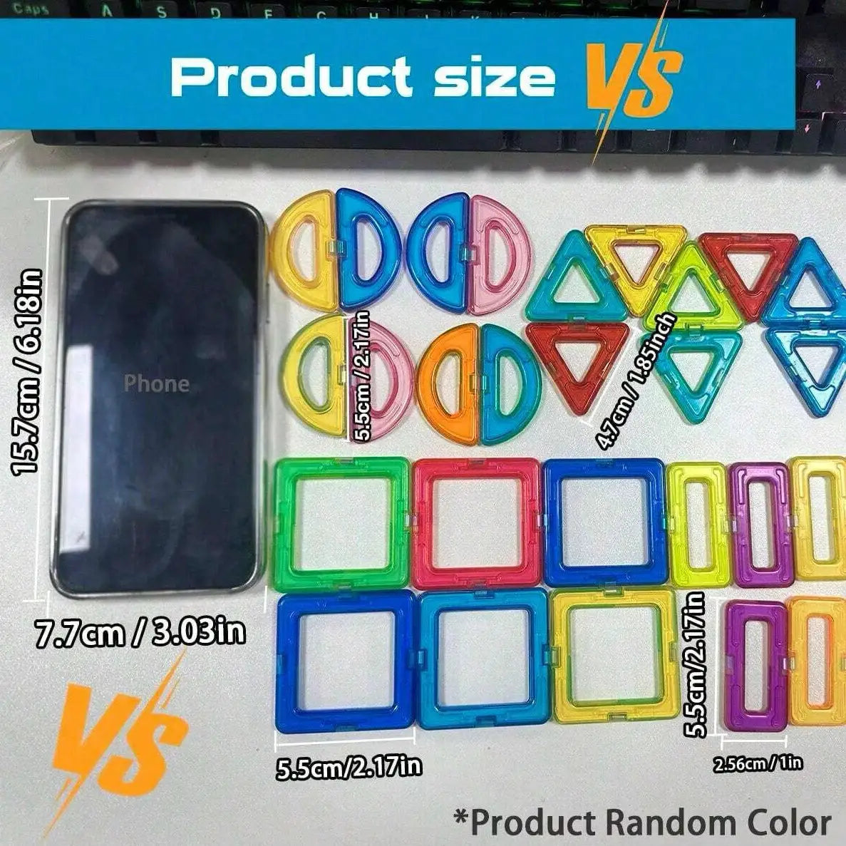 Magnetic Building Blocks Medium Size DIY Magnet Toys For STEM Learning Construction Educational Sets For Kids