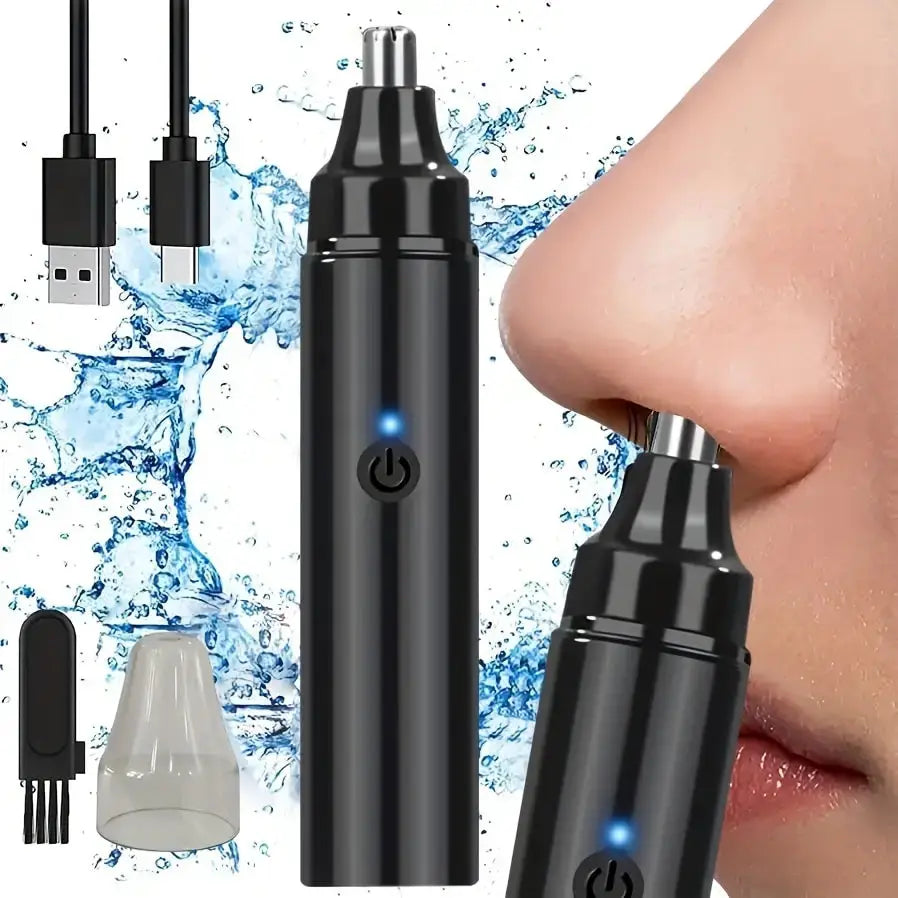 NovaGroom Nose Pro Trimmer Rechargeable Nose Hair And Facial Hair Remover For Men Portable Grooming Tool