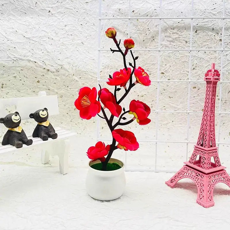 2025 Mother's Day Gift Artificial Bonsai Tree Home Decor Potted Plant Tabletop Fake Flower