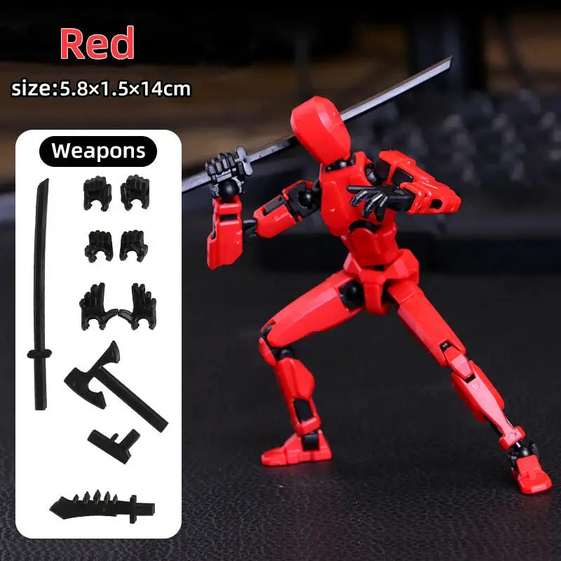 Multi Jointed Movable Shapeshift Robot 3D Printed Mannequin Dummy Action Figure Display Model 14cm for Kids Adults Gifts