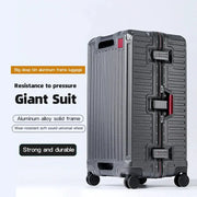 VoyageCraft Wide Handle Carry On Suitcase Aluminum Frame Luggage 20 24 26 Inches