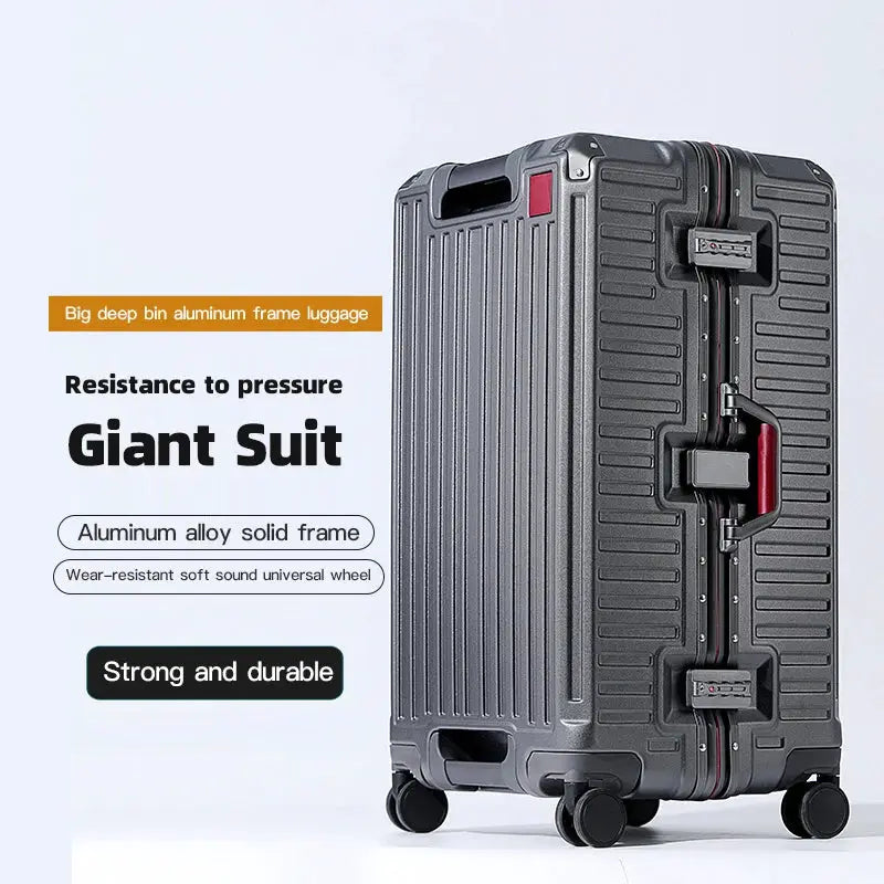 VoyageCraft Wide Handle Carry On Suitcase Aluminum Frame Luggage 20 24 26 Inches