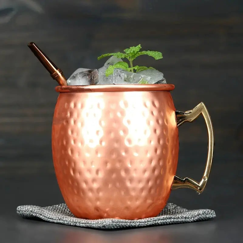 Prestige Moscow Mule Mug 530ml Hammered Stainless Steel Bar Cup for Cocktails Coffee and Beer Keeps Drinks Cold