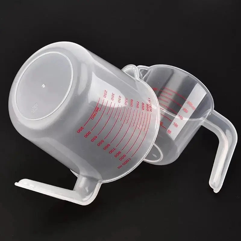 3 Piece Liquid Measuring Cups 250ml 500ml 1000ml PVC Scale Beaker Set Kitchen Baking Tools