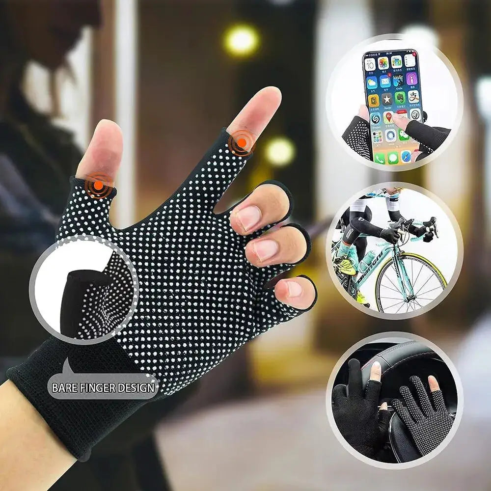 Lightweight Fingerless Bicycle Gloves With Sun Protection And Anti Slip Grip For Cycling And Outdoor Workouts