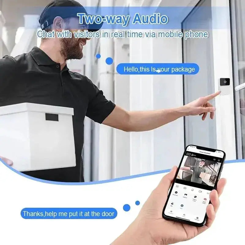 Wireless WiFi Video Doorbell by Simples Market with HD camera, night vision and two-way audio