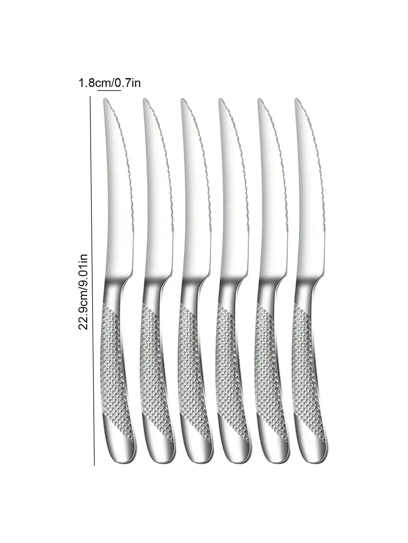 Stainless Steel Silver Star Diamond Tableware Set 6 Or 30 Piece Knife Fork Spoon Dessert Fork