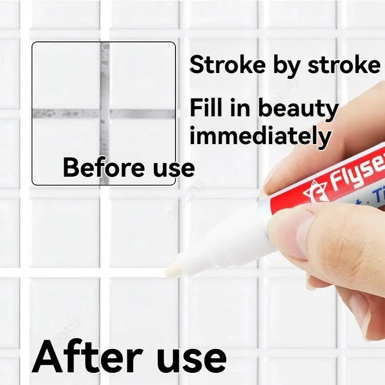 Grout pen marker by Simples Market, waterproof tile seam pen for tiles and bathrooms in black, white or beige