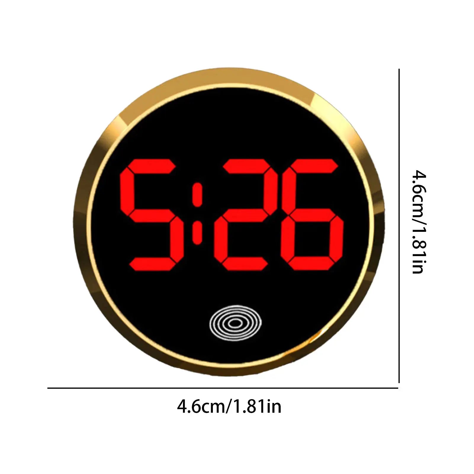 Car LED Clock With Touch Control Dashboard Watch Bright LED Display And Adjustable Brightness