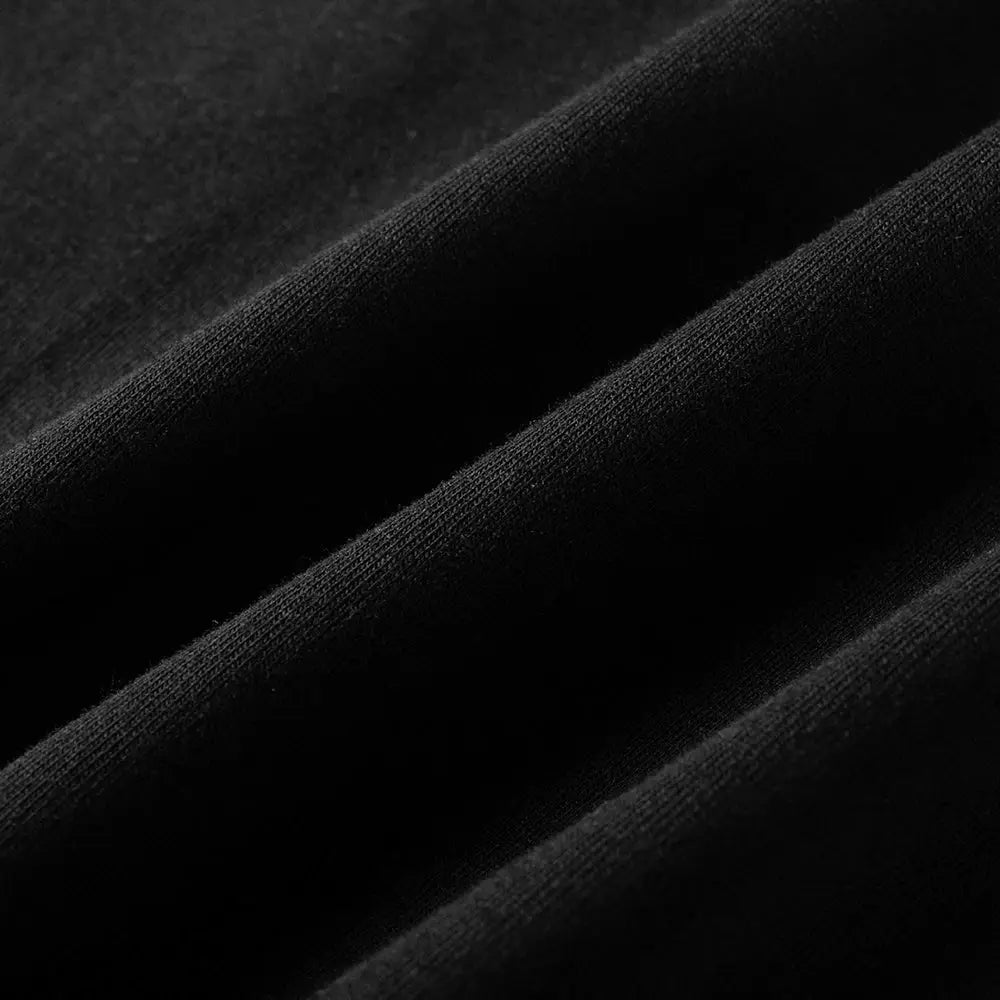 Men's black cotton T-shirt, plain short-sleeve gym tee by Simples Market, slim fit