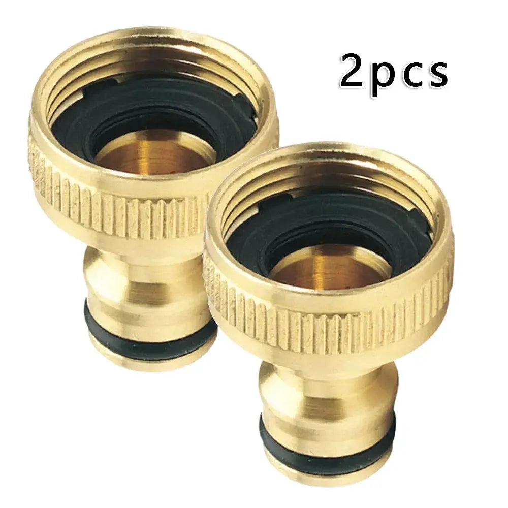 Two Piece Garden Faucet Adapter Three Quarter To One Half Inch Quick Connect Hose Tap Fittings For Outdoor Irrigation