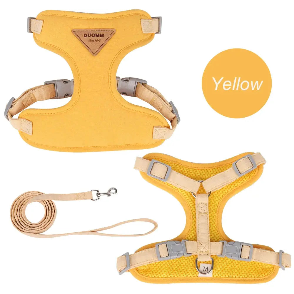 Breathable Pet Harness And Leash Set For Small Dogs And Cats Outdoor Walking Fashion Durable Kitten Harnesses
