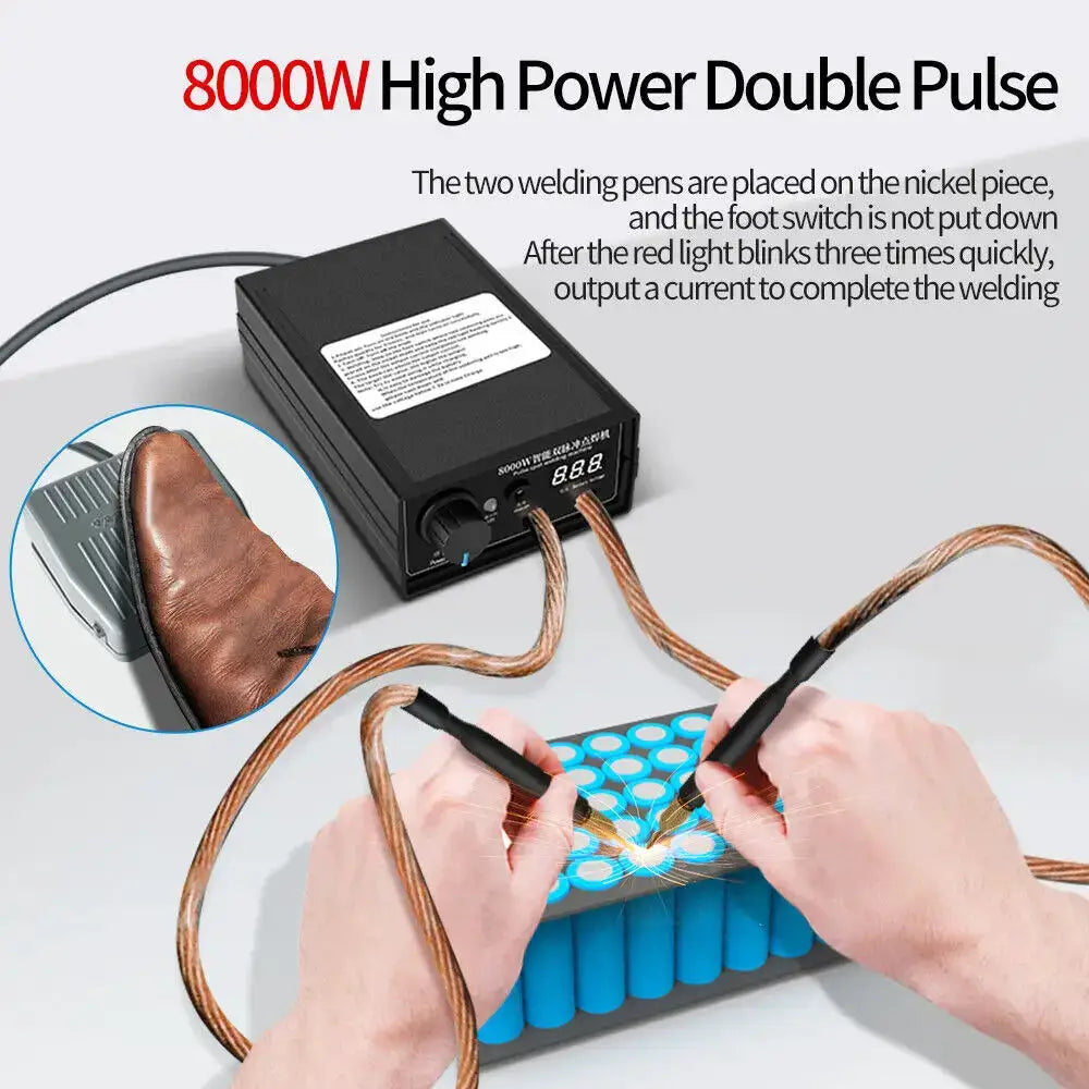 8000W Mini Spot Welder Kit For DIY Battery Pack 18650 Welding Portable Pen Machine For 0 15mm Nickel Strip
