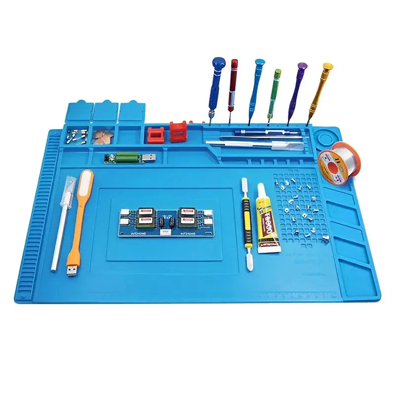 Silicone Soldering Mat ESD Antistatic Heat Resistant Workstation Pad for Electronics Repair and Maintenance