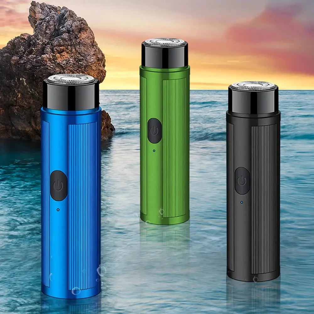 Apex Mini Electric Shaver Rechargeable Portable Turbine Rotary Razor For Face And Body Travel