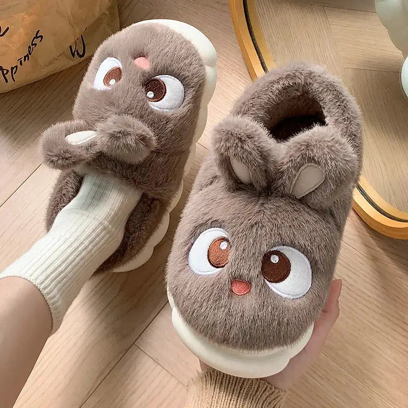 CozyNest Women Cotton Slippers Velvet Lined Plush Flannel Indoor Winter Home Warmth Ultra Soft