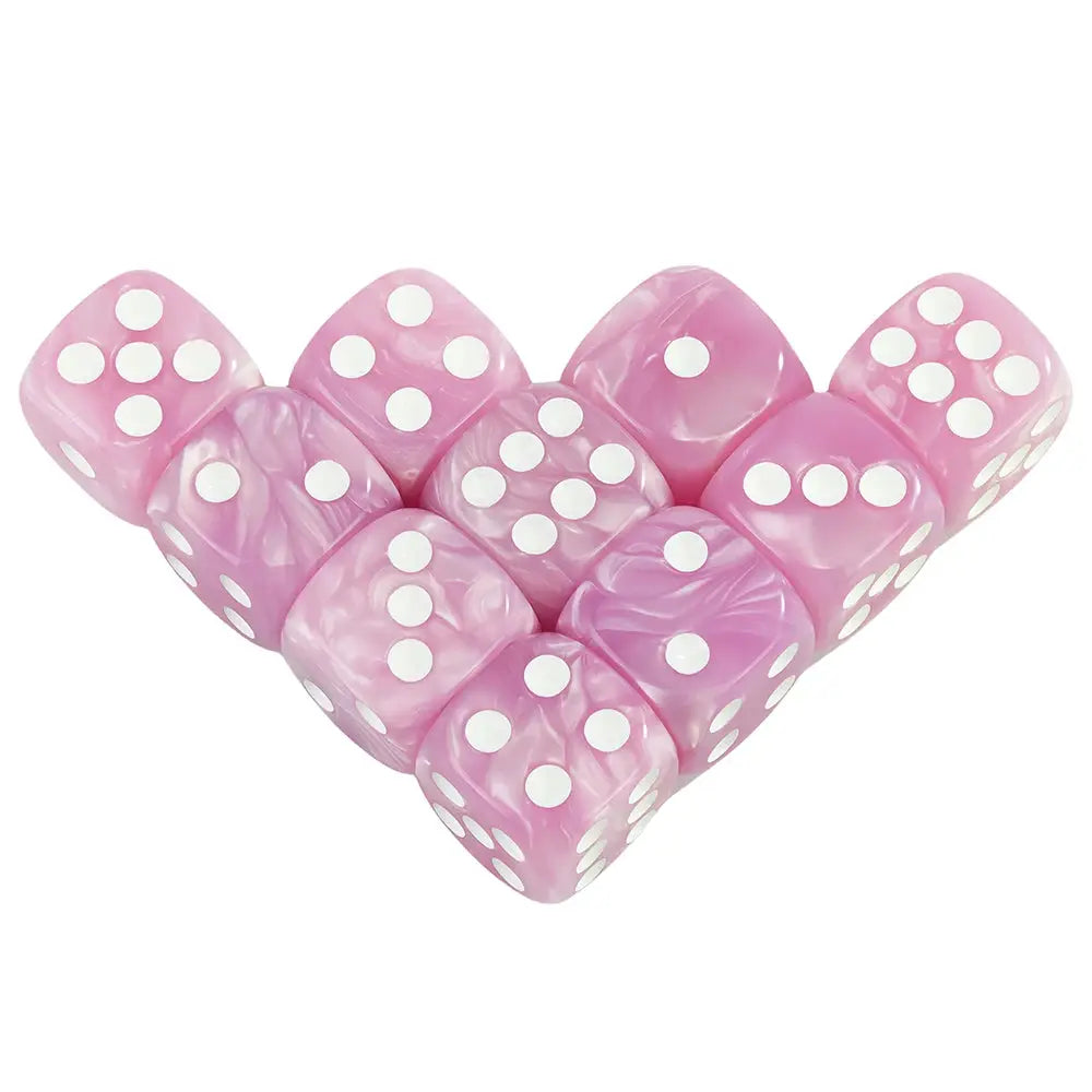 16mm Round Corner Marble Acrylic Dice Set 6 Sided For Tabletop Games Gambling Entertainment Party