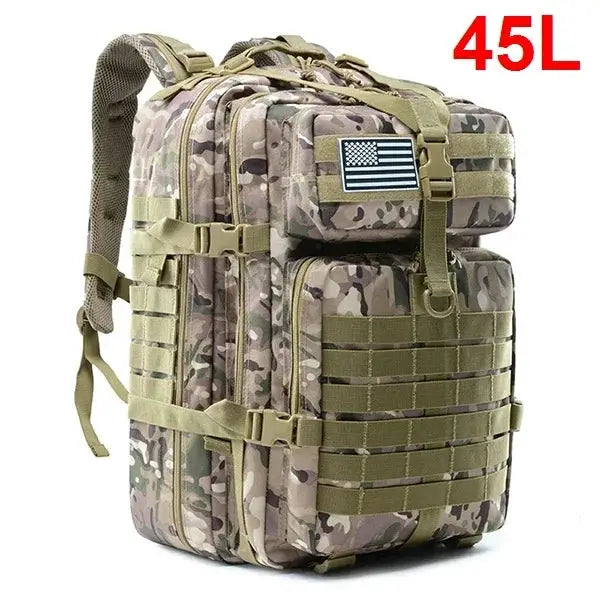 RidgeGuard Tactical Backpack 30L and 50L Durable MOLLE Pack for Hiking Trekking Hunting and EDC