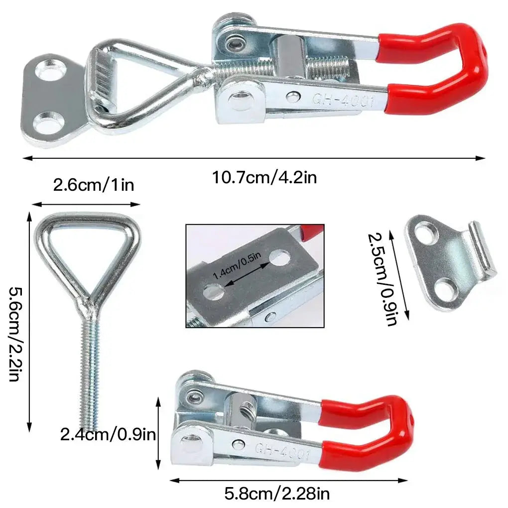 2 Or 5 Piece Adjustable Toggle Clamp Latch Heavy Duty Stainless Steel Holding Clamp For Smoker Lids Tools Boxes