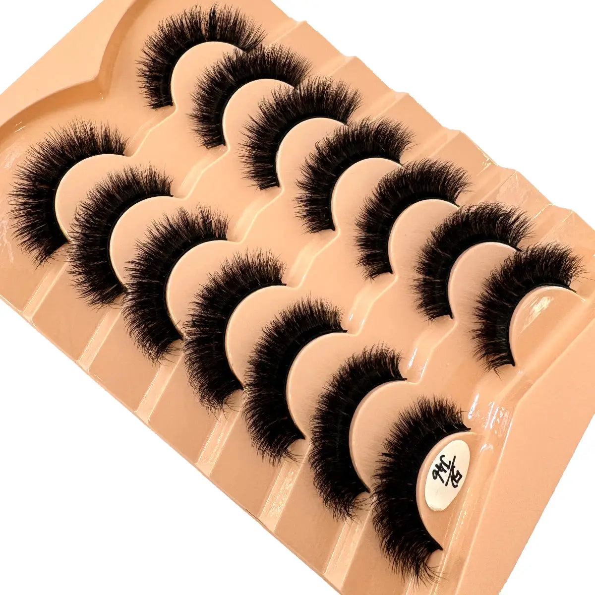 HBZGTLAD 7 Pair Faux Mink Lashes Fluffy Natural Look False Eyelashes Volume Wispy Crossed Thick Fox Eye Cat Eye