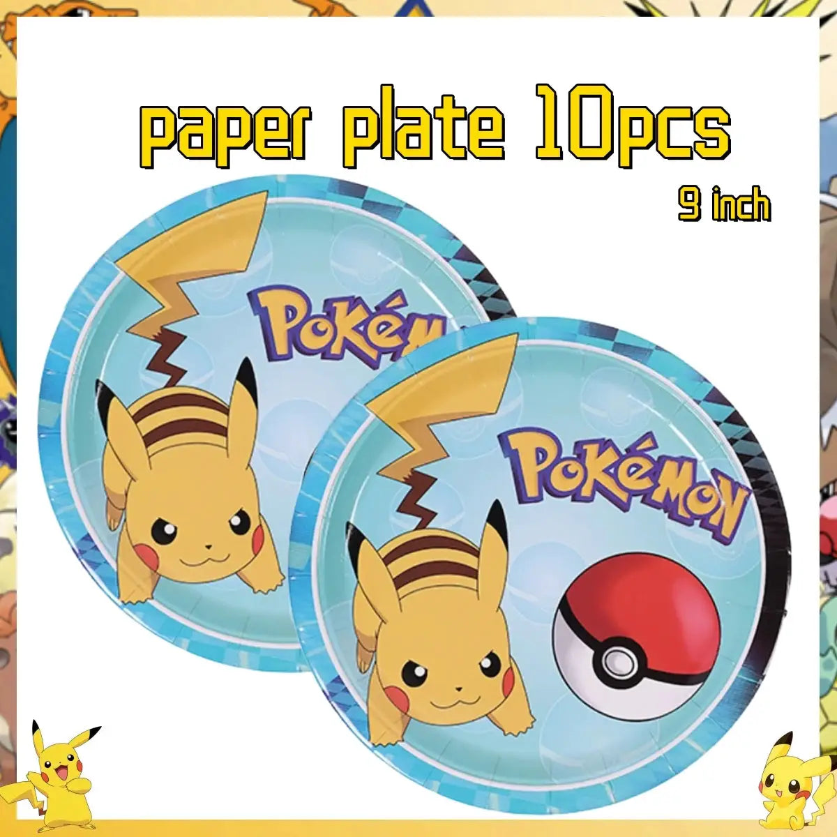 Pokemon Pikachu Birthday Party Decor Set Disposable Tableware Tablecloth Cups Plates Napkins Balloons Baby Shower Kids