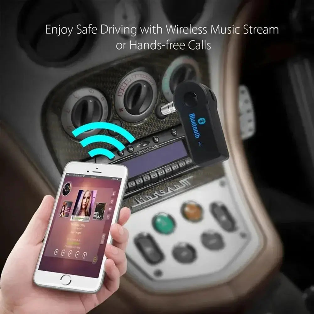PulseTech Bluetooth 5.0 Receiver For 3.5mm Aux Hands Free Car Audio And Wireless Stereo