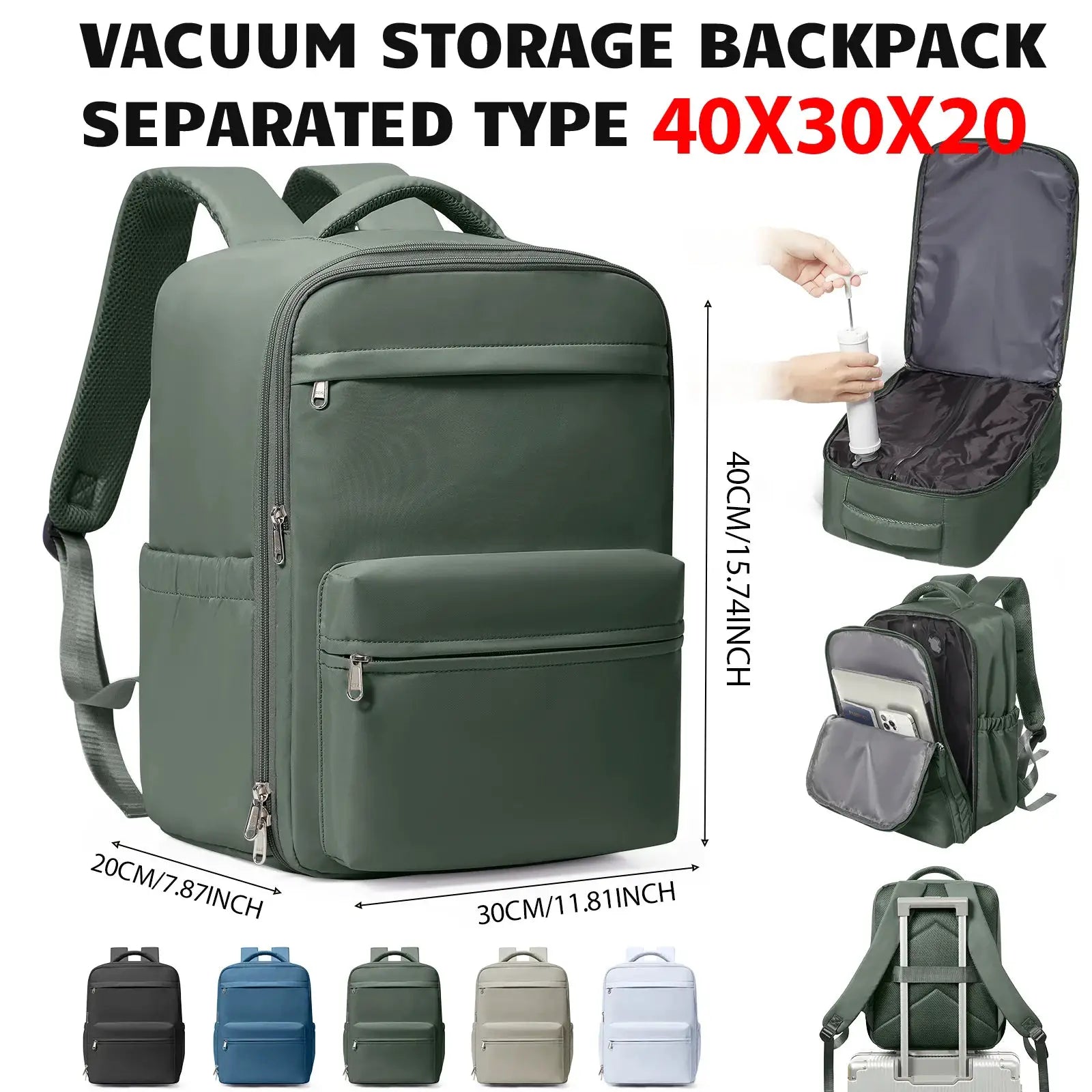 Vacuum Compression Travel Backpack - Simples Market