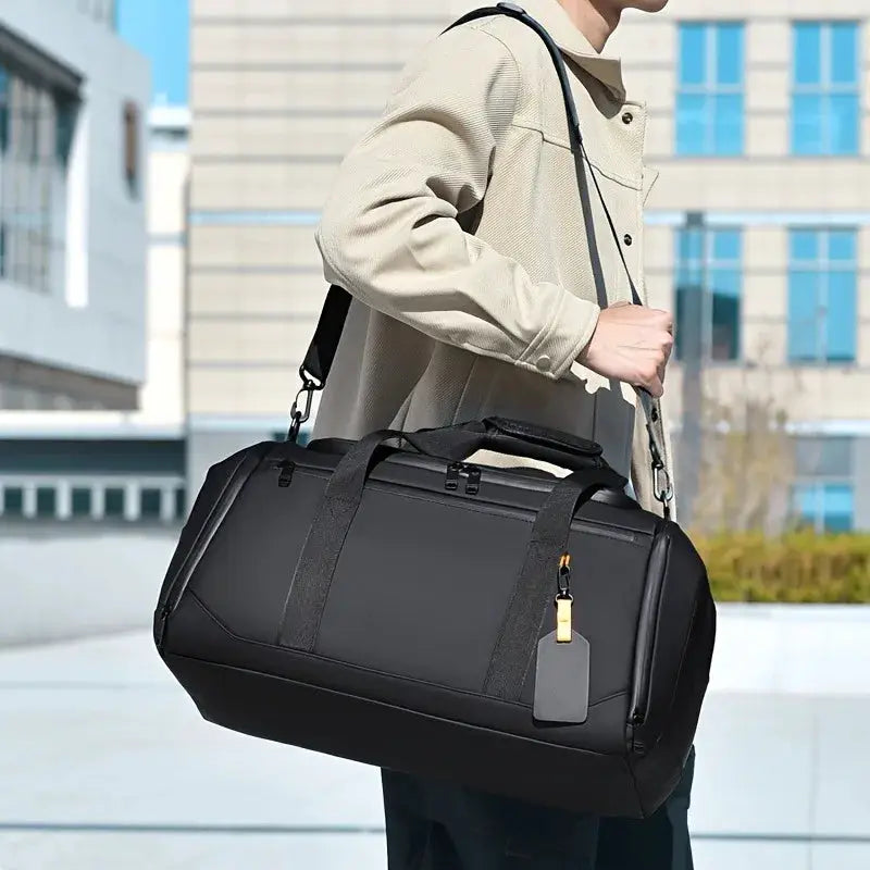 Voyager Large Capacity Travel Duffel Bag Durable PU Nylon With Multiple Compartments For Gym And Overnight Trips