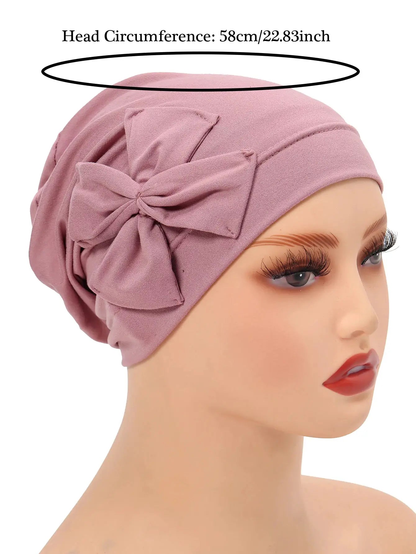 ZenithCare Inner Hijab Bowknot Turban For Women Lightweight Chemo Headwrap And Hair Loss Comfort