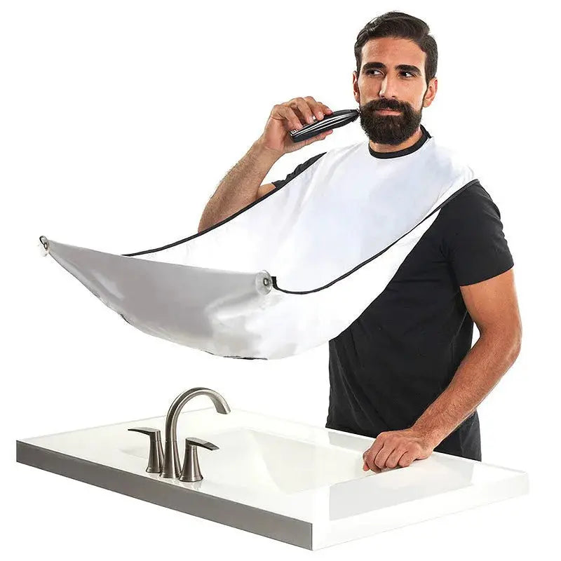 Male Shaving Apron Beard Catcher Cape For Grooming Hairdresser Bib Adult Shaver Cleanup Cape