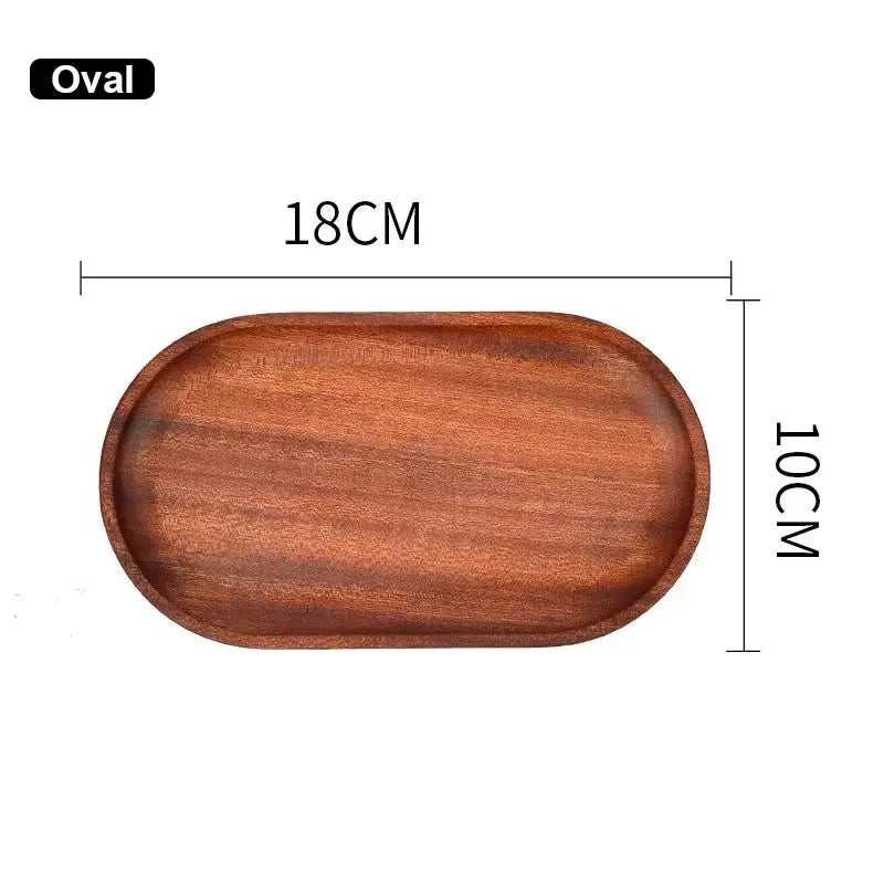 Walnut Wood Tray Rectangular Serving Plate Japanese Inspired