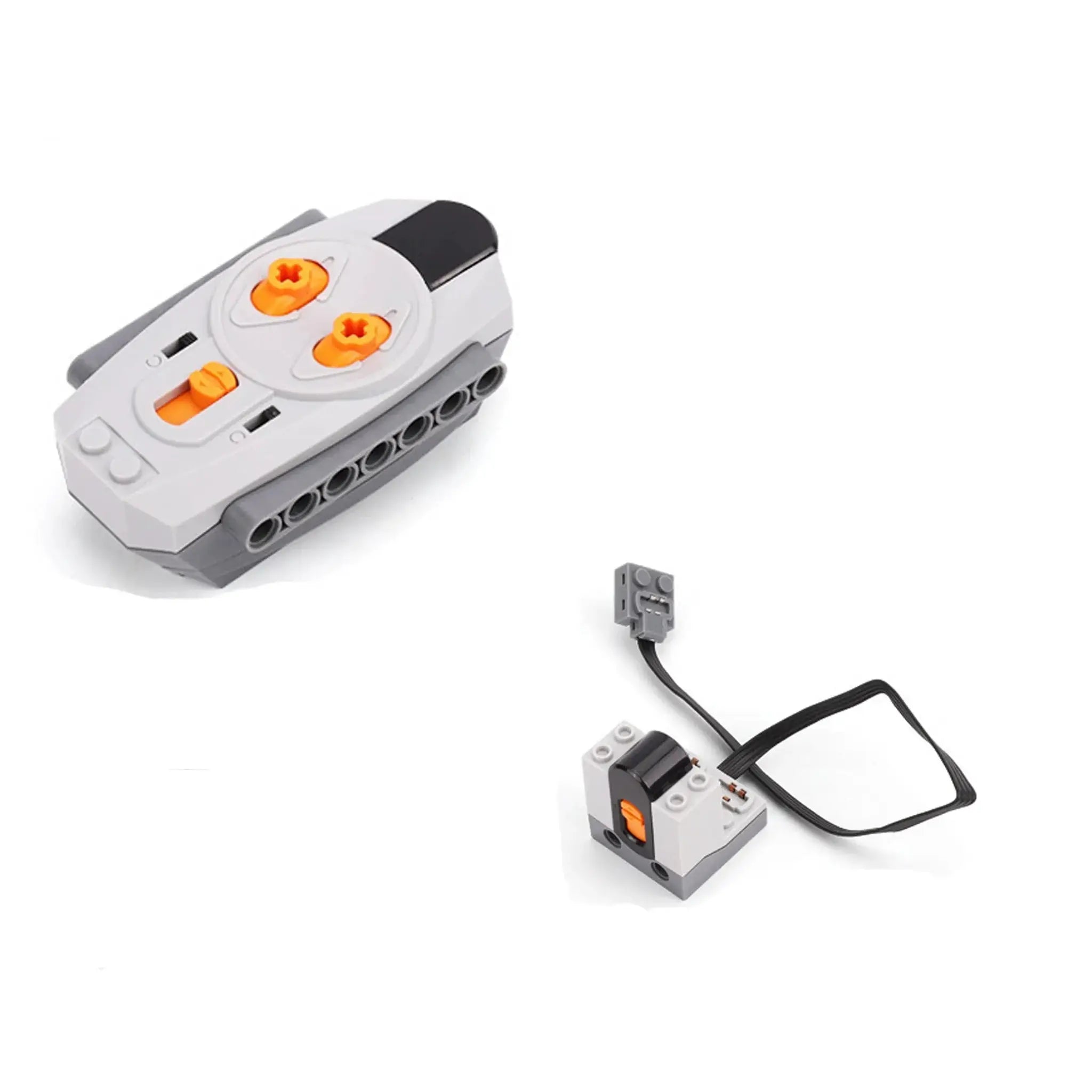 Electric Motor Set for MOC Remote Control Cars with Lithium Battery Box Connectors and Led Lights