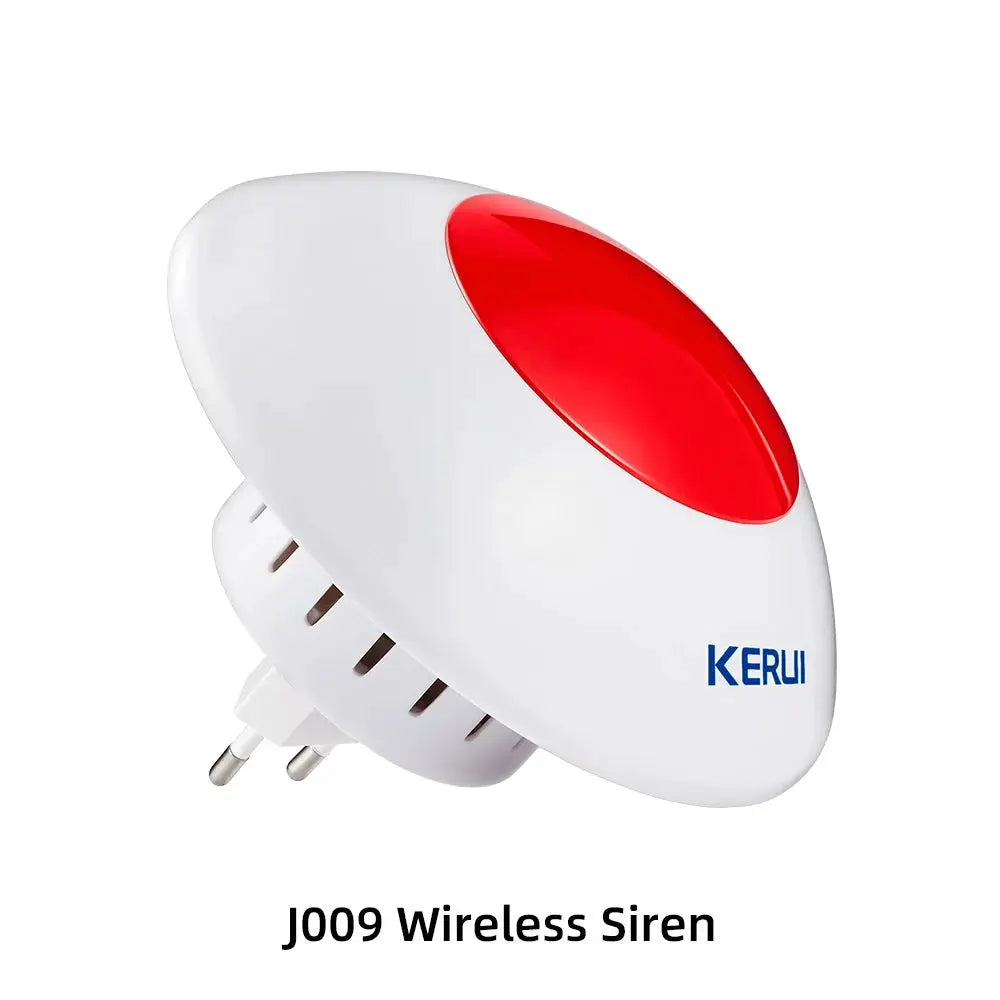 KERUI J009 wireless siren, white housing with red top