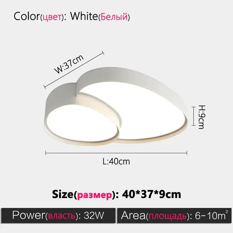LED ceiling lamp by Simples Market, white overlapping circular rings fixture