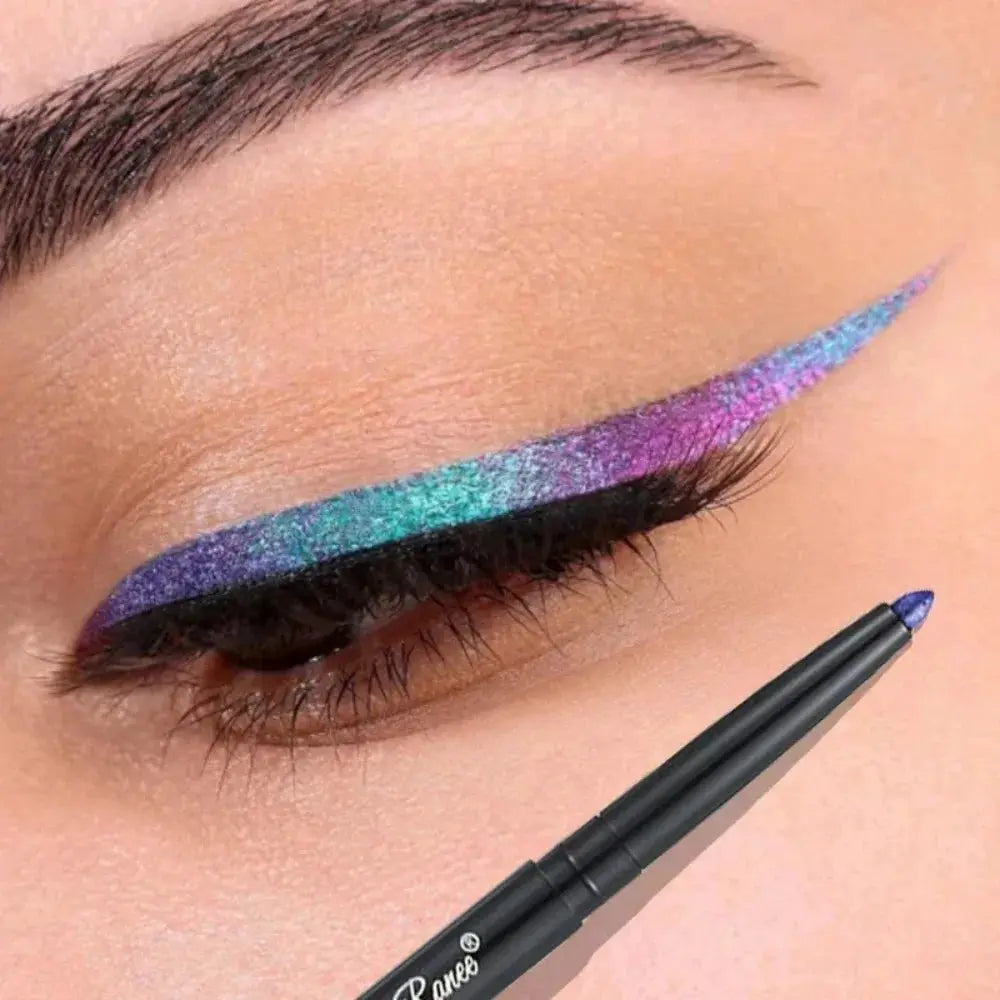 Glitter Aurora Eyeliner Pen Multi Chrome Metallic Lasting Eyeshadow Pigment Green Purple