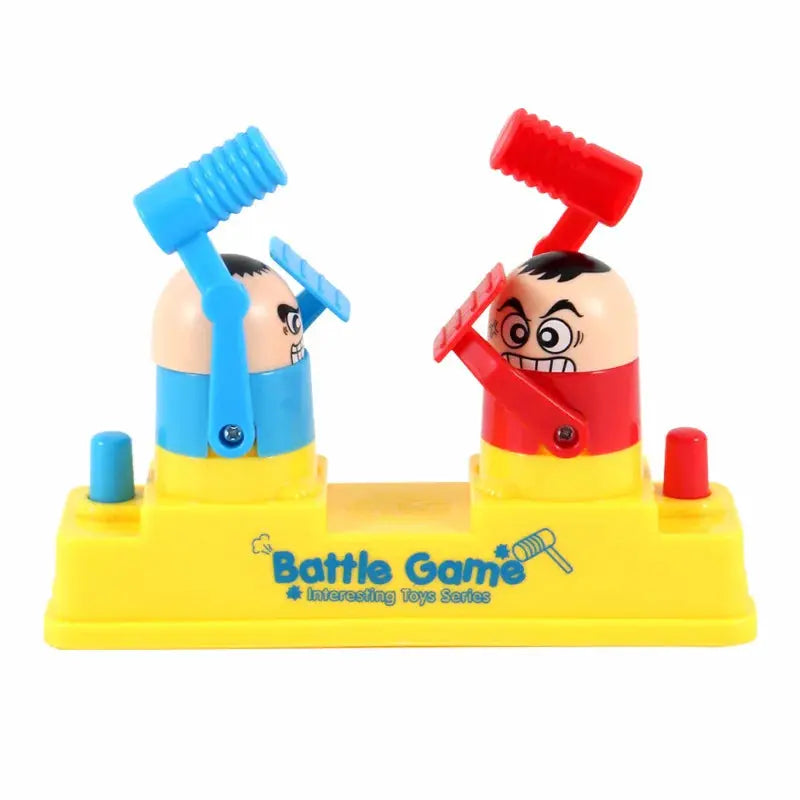 Two Player Antistress Fight Table Game Prank Toy Funny Practical Joke Battle With Soft Hammer For Family Fun Gift