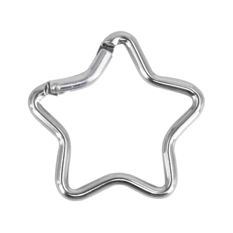 Star-shaped aluminum alloy spring-locking carabiner keychain for backpacking and camping by Simples Market