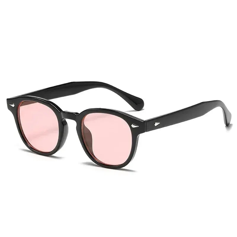JNPCXI Retro Round Sunglasses With UV400 Protection Rivet Leopard Pattern Unisex Eyewear