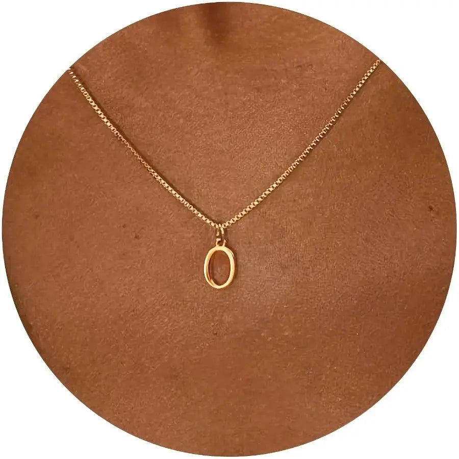 A Z Initial Necklace 18K Gold Plated Stainless Steel Letter Necklace for Women Personalized Gift