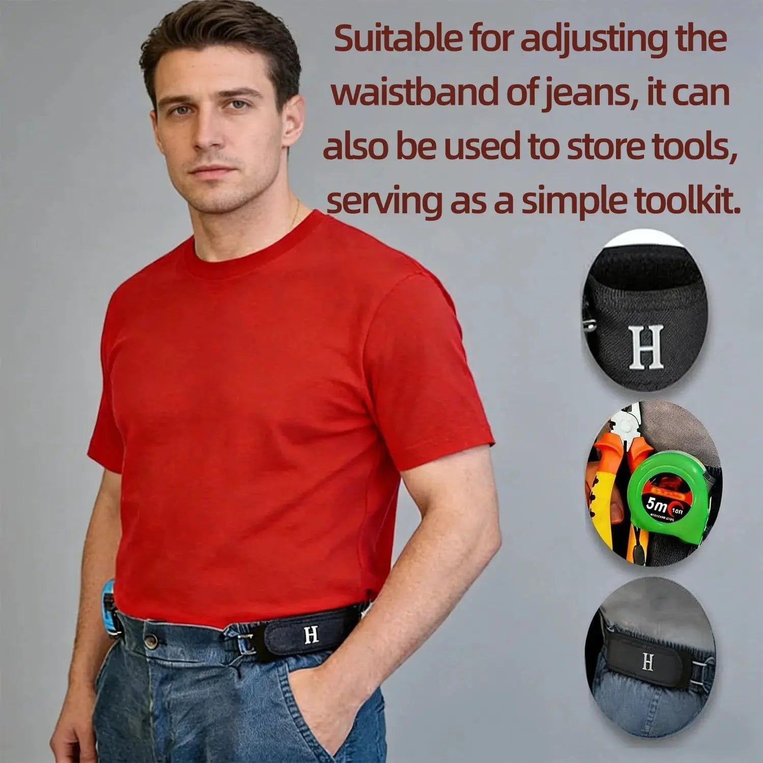 Buckleless Elastic Velcro Waist Belt For Men Adjustable Comfort Secure Fit For Everyday Casual Wear