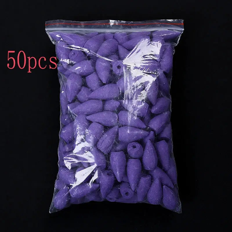 Mixed Waterfall Smoke Backflow Incense Cones With Sandalwood And Lavender Scent For Tea Room And Yoga Room Ambience